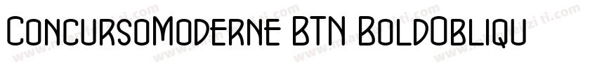 ConcursoModerne BTN BoldOblique字体转换